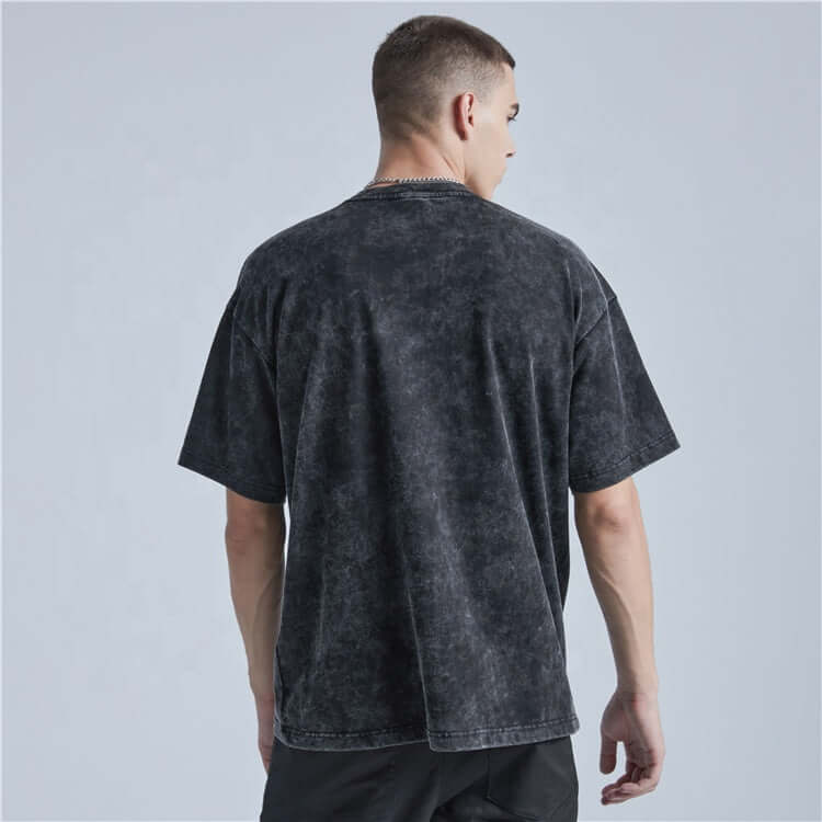 Short Sleeve Printed Mens T-Shirt 100% Cotton Washed Tshirts - Eltics