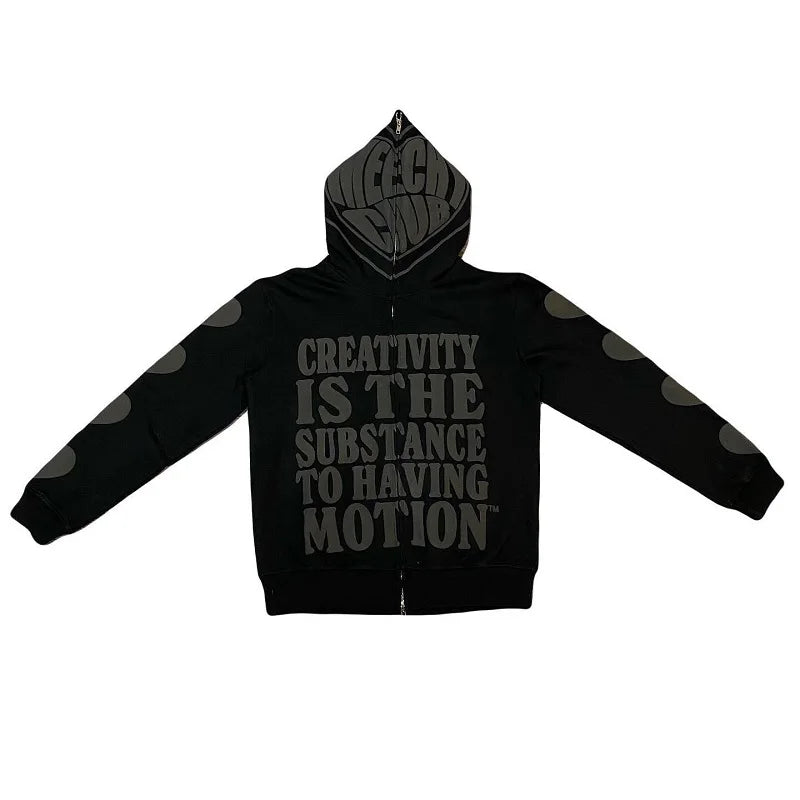 Goth Letter Printing Hoodies - Eltics